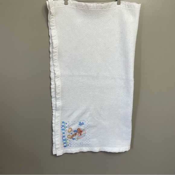 Riegel Satin Trim Baby Security Blanket Teddy Bear Vintage - Picture 6 of 10